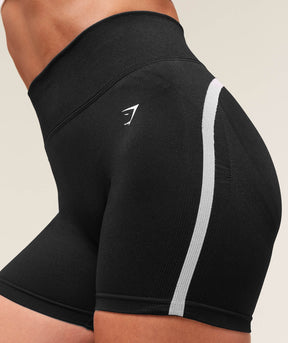 Gymshark Lift Varsity Seamless Shorts - Black