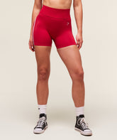 Gymshark Lift Varsity Seamless Shorts - Carmine Red