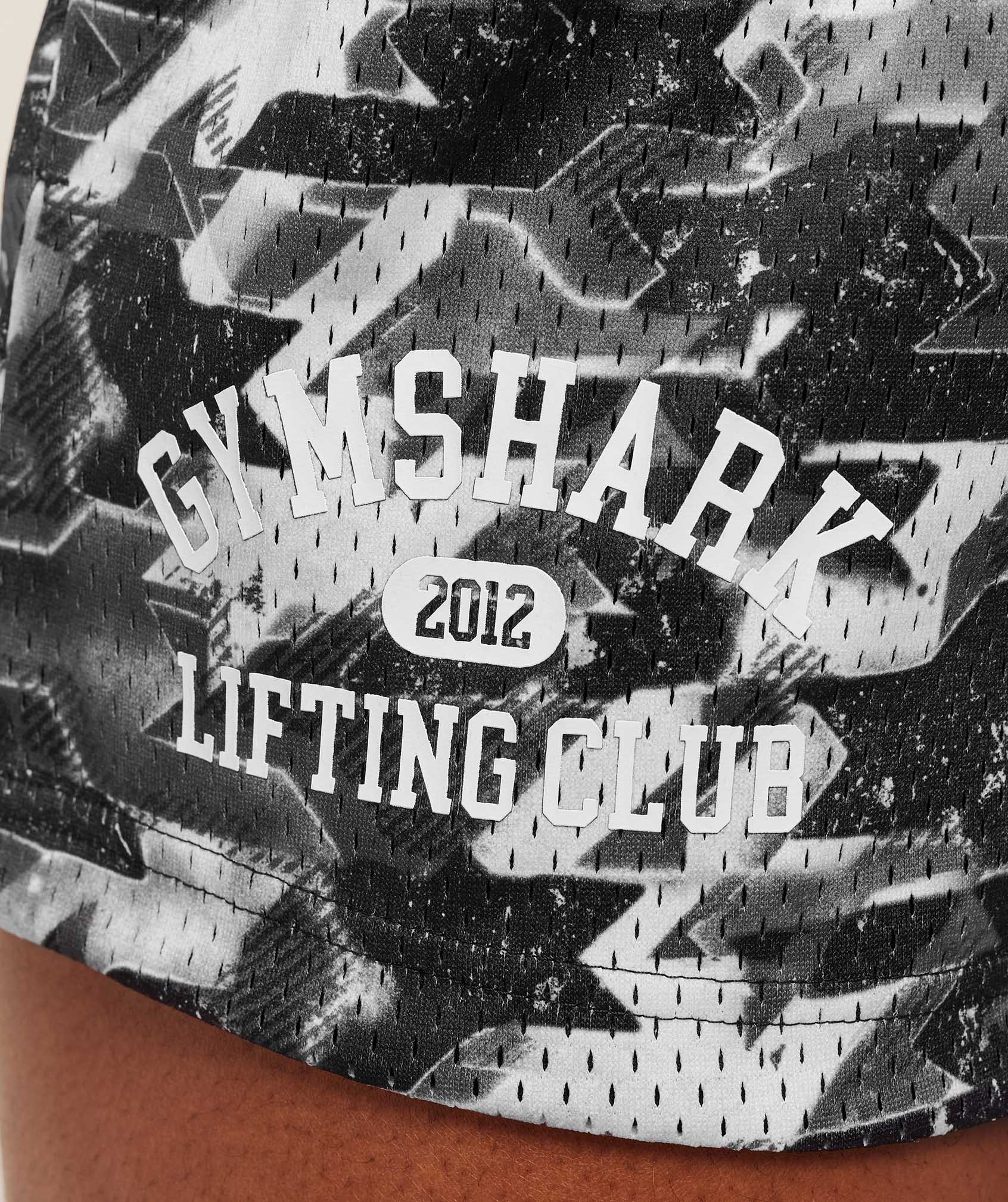 Gymshark Lifting Club Mesh Shorts - Black/White