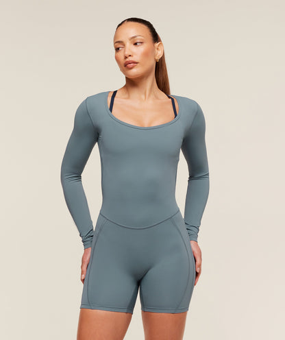Gymshark Lifting Dipped Waistband All-In-One - Iron Blue