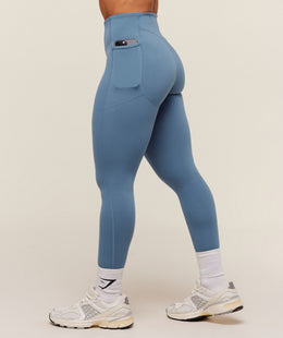 Gymshark Lifting Pocket Leggings - Worn Blue