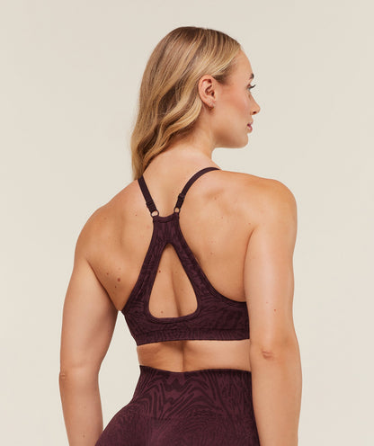 Gymshark Adapt Animal Seamless Sports Bra - Cherry Purple/Reset Pink