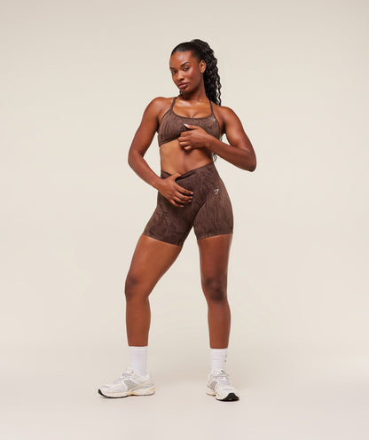 Gymshark Adapt Camo Cross Back Sports Bra - Archive Brown/Soft Brown