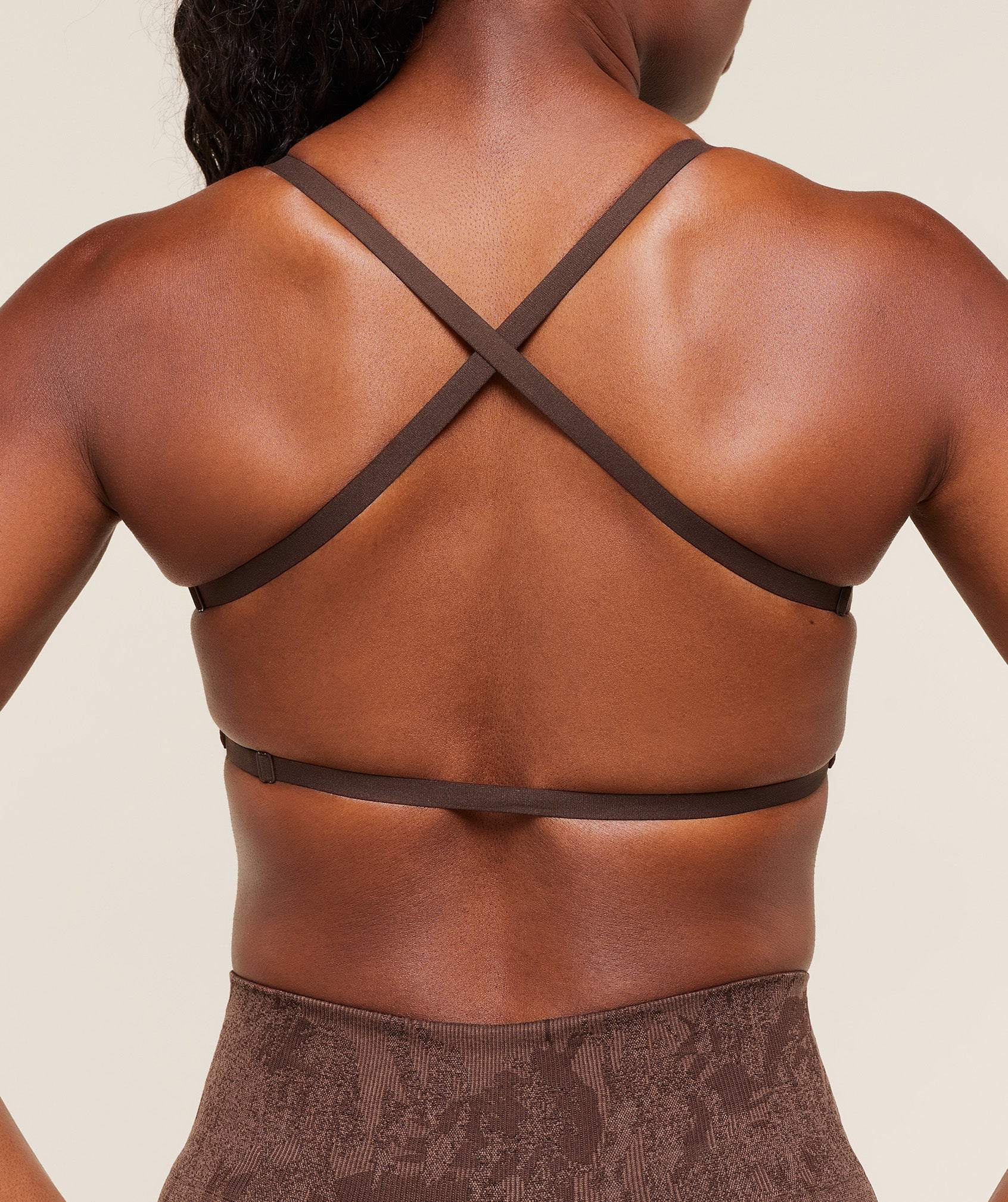 Gymshark Adapt Camo Cross Back Sports Bra - Archive Brown/Soft Brown