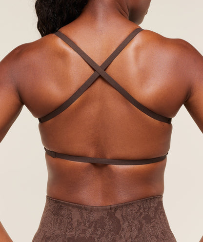 Gymshark Adapt Camo Cross Back Sports Bra - Archive Brown/Soft Brown