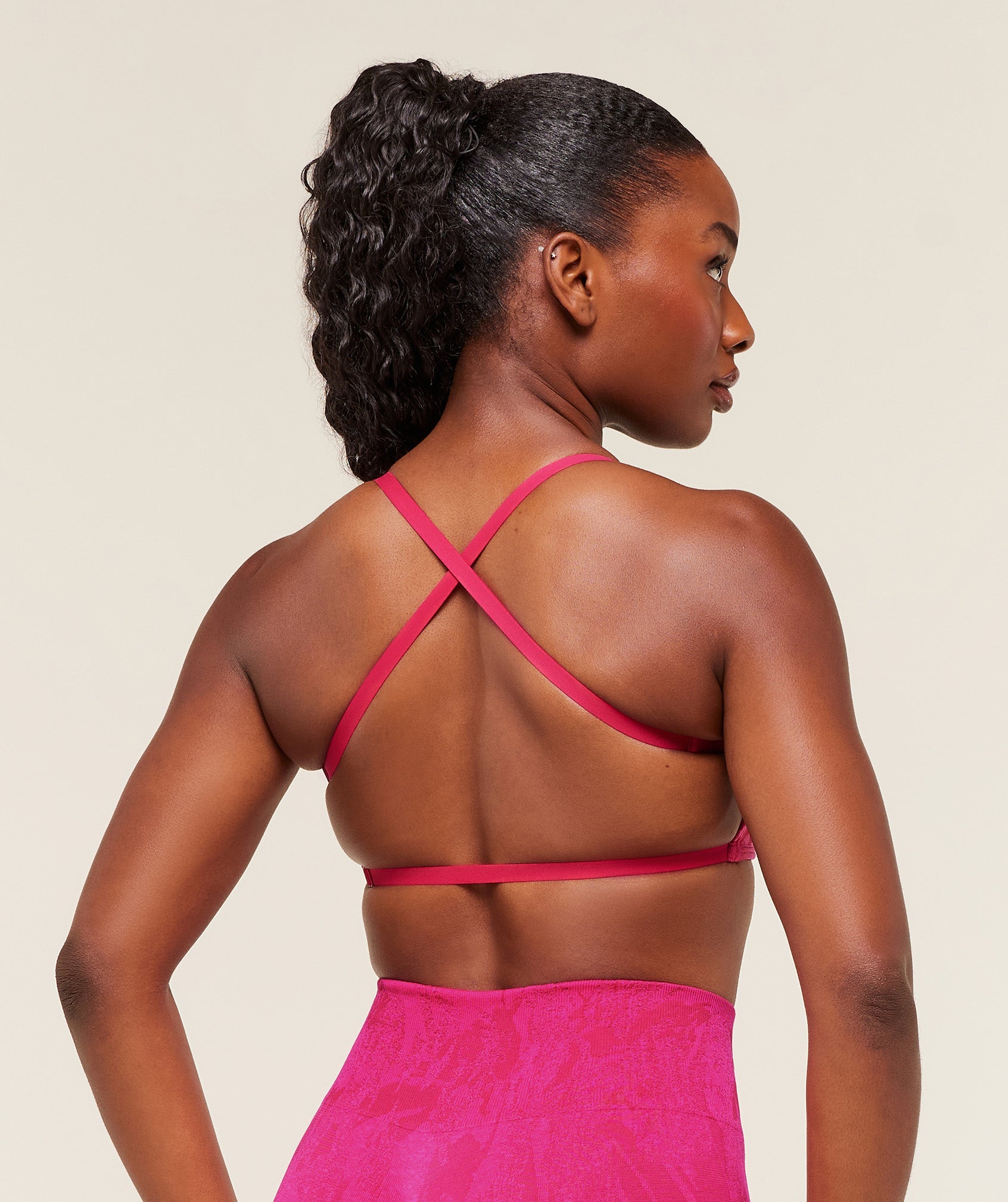 Gymshark Adapt Camo Cross Back Sports Bra - Build Pink/Energy Pink