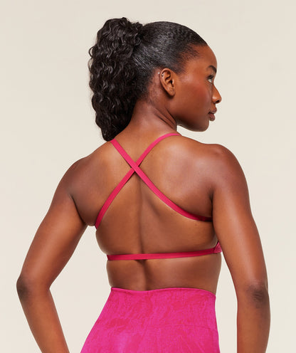 Gymshark Adapt Camo Cross Back Sports Bra - Build Pink/Energy Pink