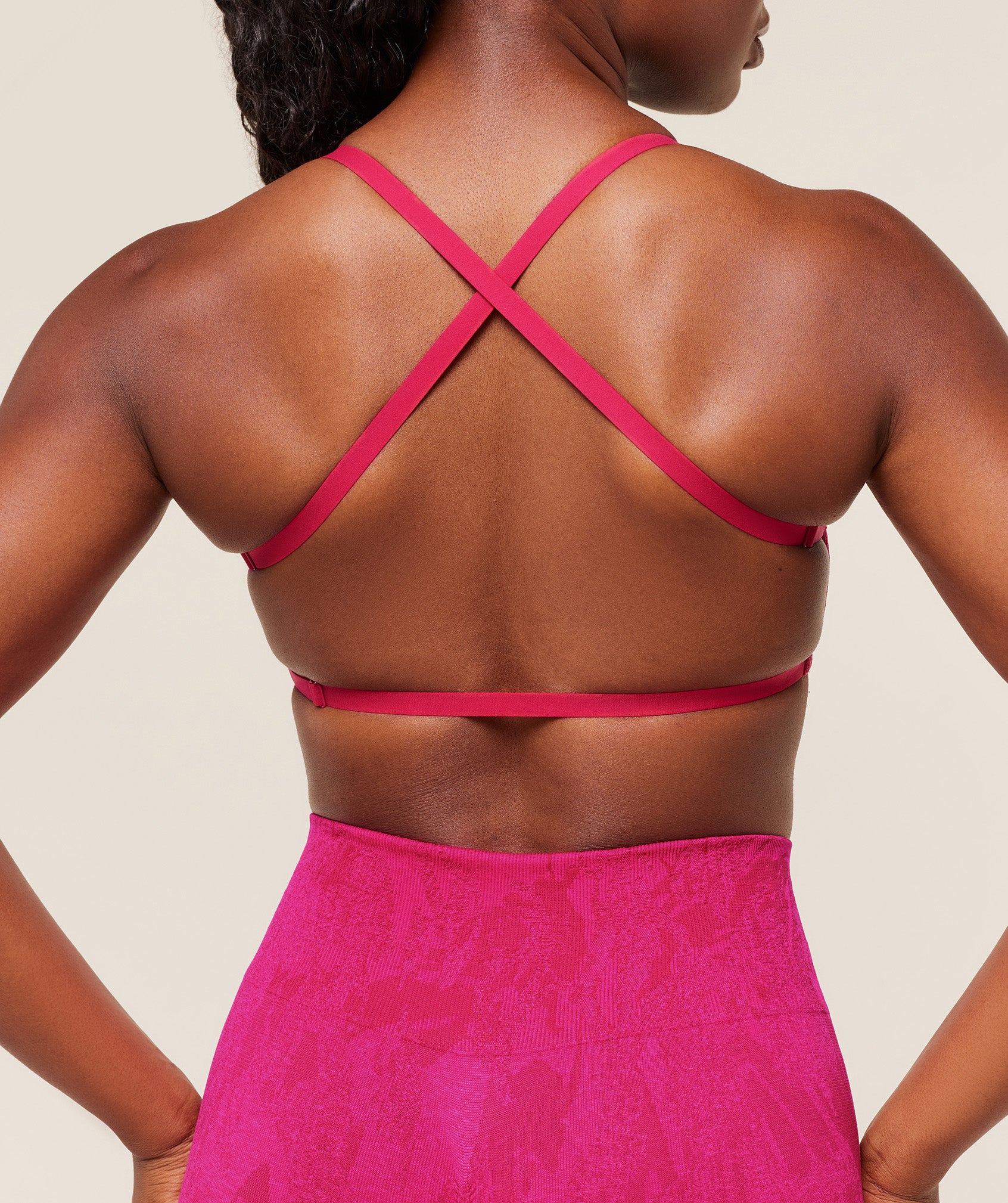 Gymshark Adapt Camo Cross Back Sports Bra - Build Pink/Energy Pink