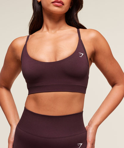 Gymshark Everyday Seamless Racerback Sports Bra - Cherry Purple