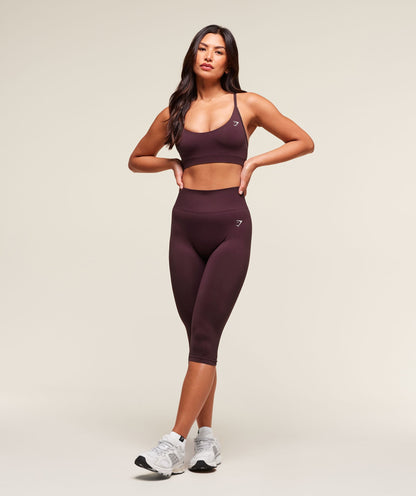 Gymshark Everyday Seamless Racerback Sports Bra - Cherry Purple