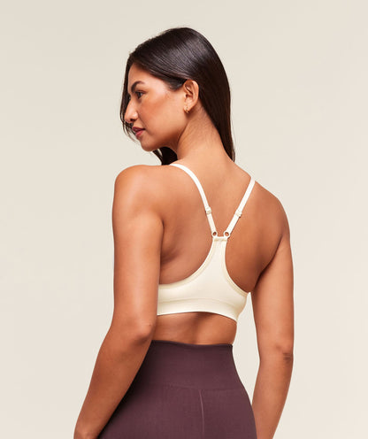 Gymshark Everyday Seamless Racerback Sports Bra - Soft White