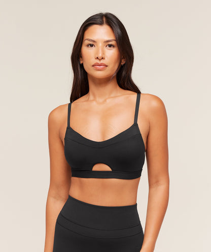 Gymshark Balcony Peekaboo Sports Bra - Black