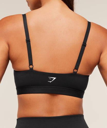 Gymshark Balcony Peekaboo Sports Bra - Black