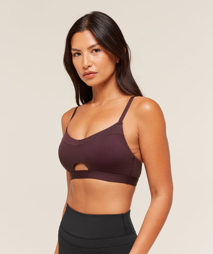 Gymshark Balcony Peekaboo Sports Bra - Cherry Purple