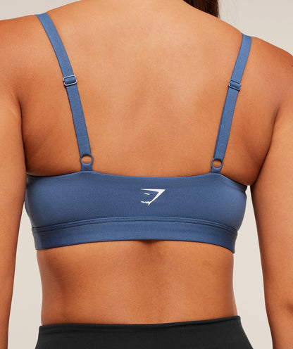 Gymshark Balcony Peekaboo Sports Bra - Compound Blue