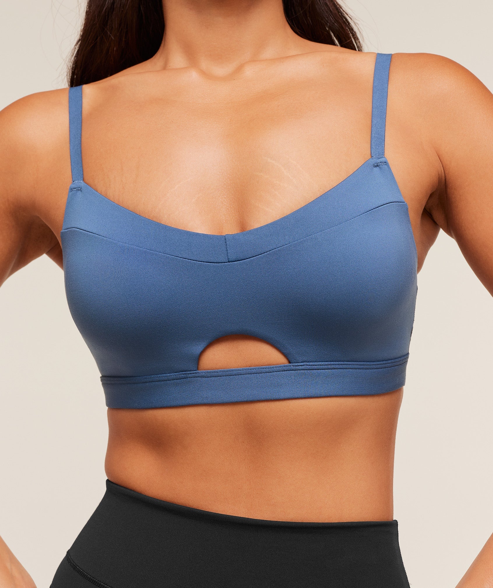 Gymshark Balcony Peekaboo Sports Bra - Compound Blue