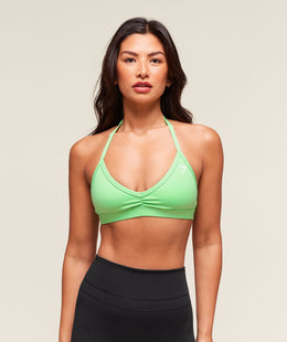 Gymshark Minimal Halterneck Sports Bra - Active Green