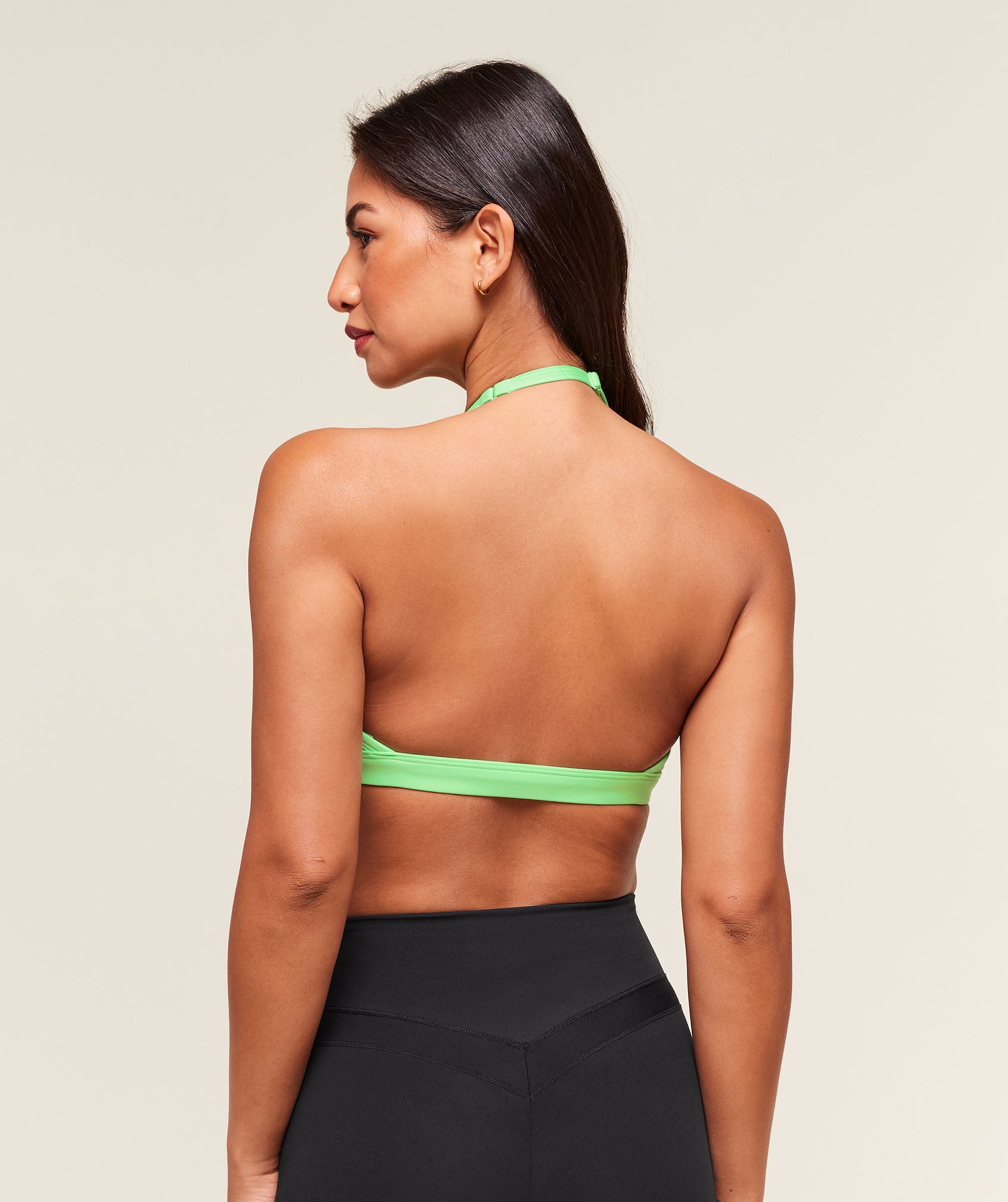 Gymshark Minimal Halterneck Sports Bra - Active Green
