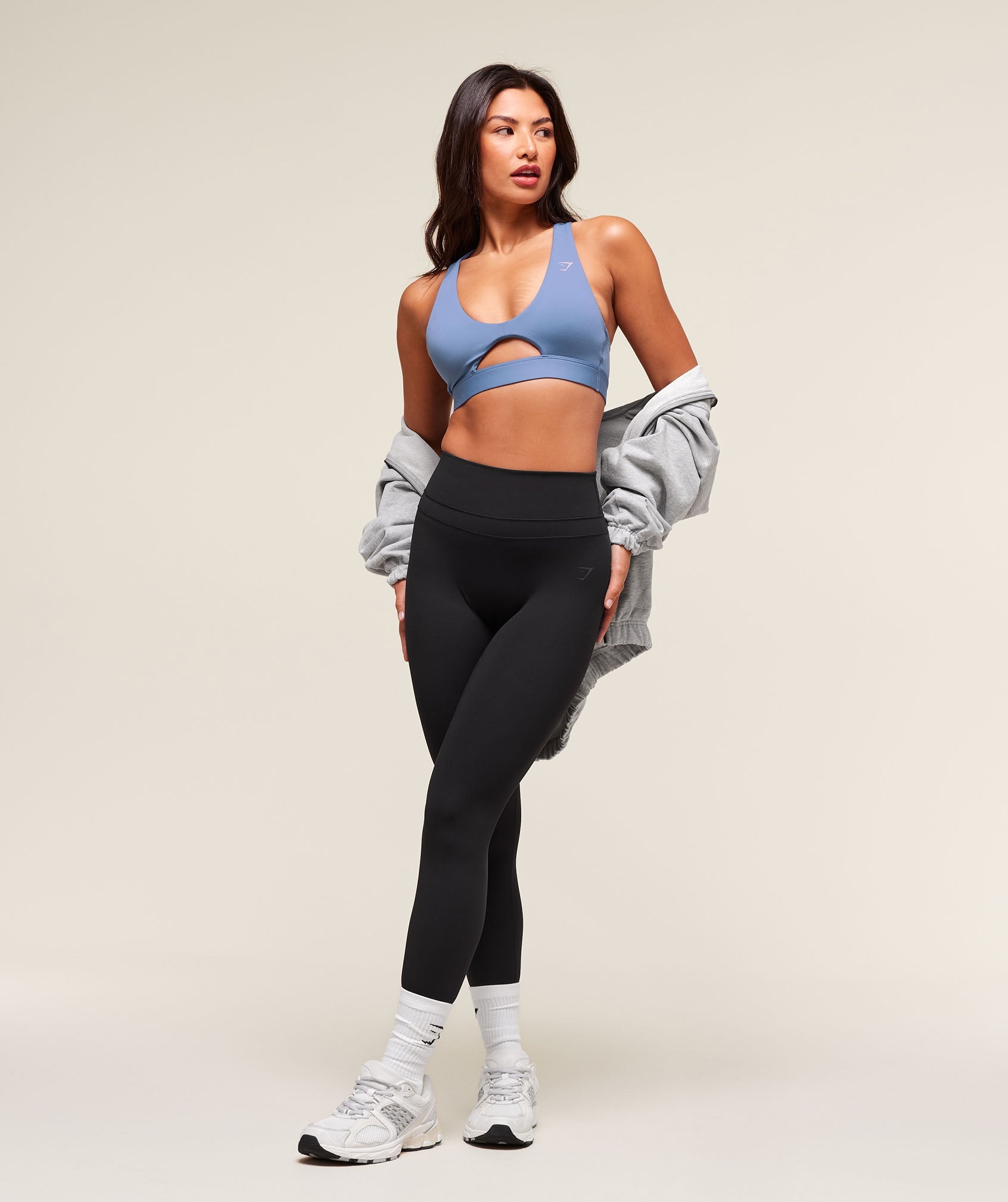 Gymshark Peek A Boo Sports Bra - Worn Blue