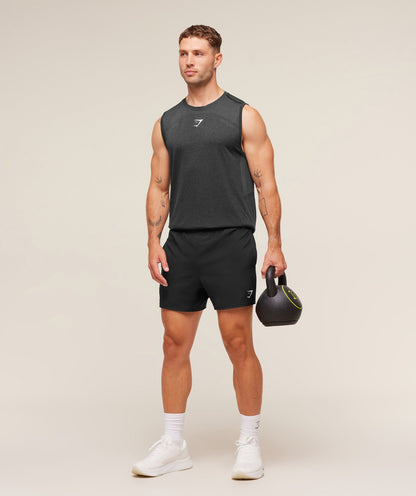 Gymshark Lightweight Seamless Tank - Black/Silhouette Grey