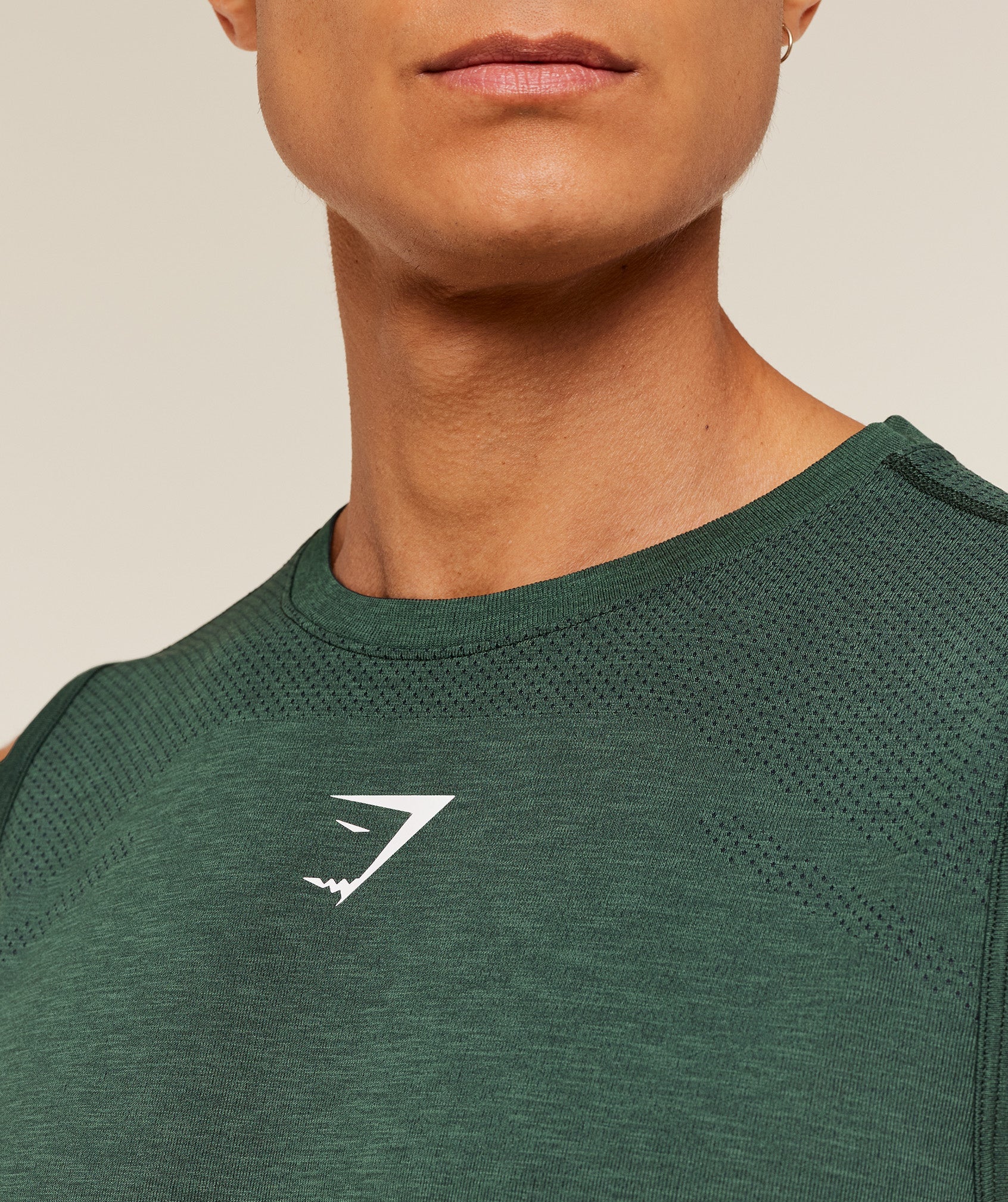 Gymshark Lightweight Seamless Tank - GS Victory Green/ Marl