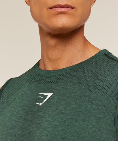Gymshark Lightweight Seamless Tank - GS Victory Green/ Marl