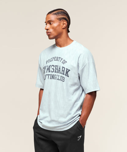 Gymshark Lightweight Slub Textured T-Shirt - Smoke Blue