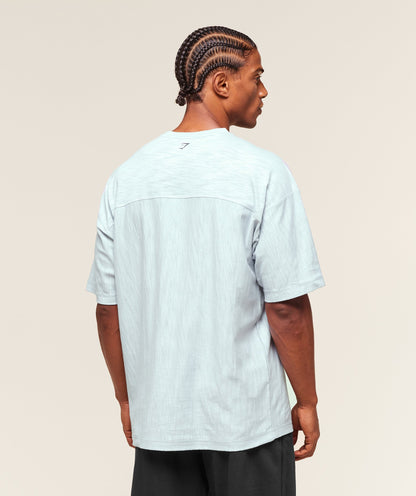Gymshark Lightweight Slub Textured T-Shirt - Smoke Blue
