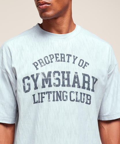 Gymshark Lightweight Slub Textured T-Shirt - Smoke Blue