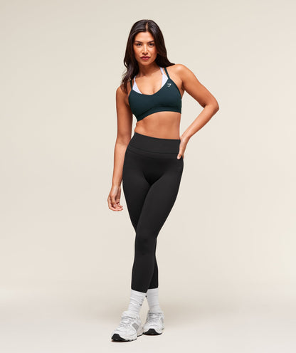 Gymshark Double Up Sports Bra - Deep Petrol Blue/Smoke Blue