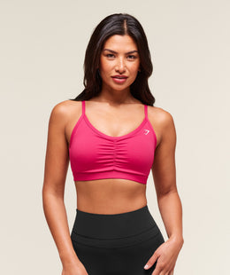 Gymshark Ruched Sports Bra - Build Pink