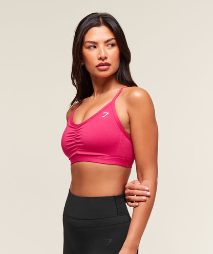 Gymshark Ruched Sports Bra - Build Pink