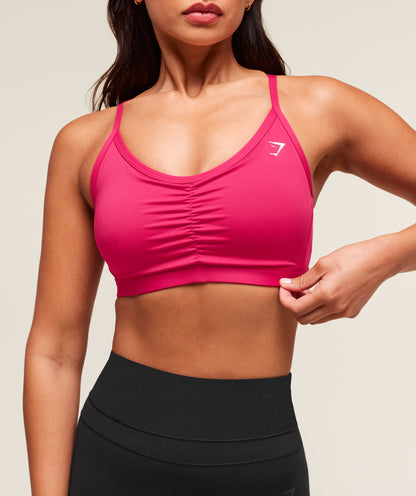 Gymshark Ruched Sports Bra - Build Pink