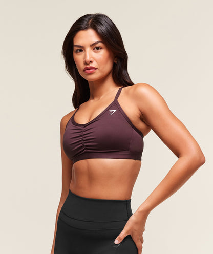 Gymshark Ruched Sports Bra - Cherry Purple