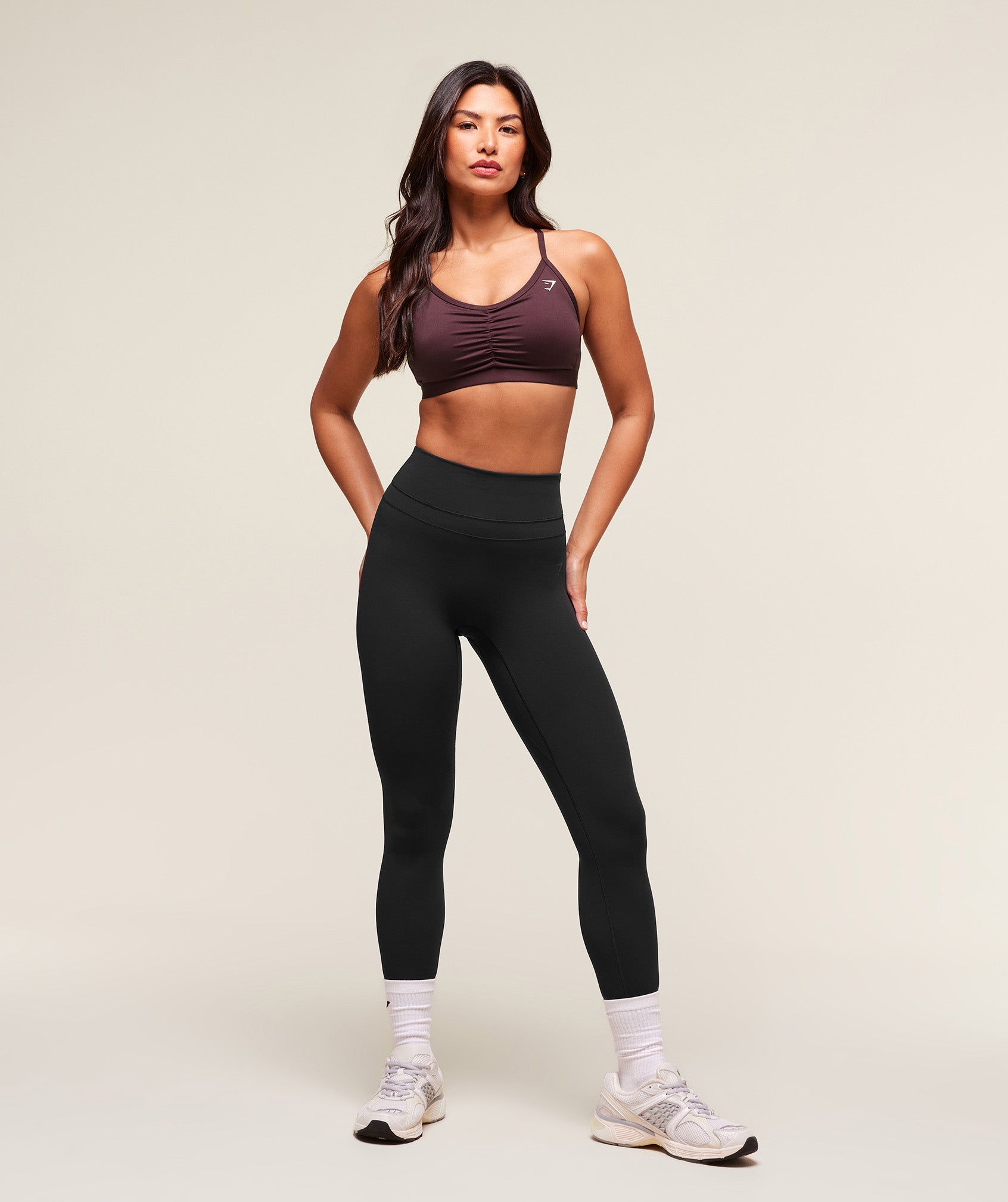 Gymshark Ruched Sports Bra - Cherry Purple