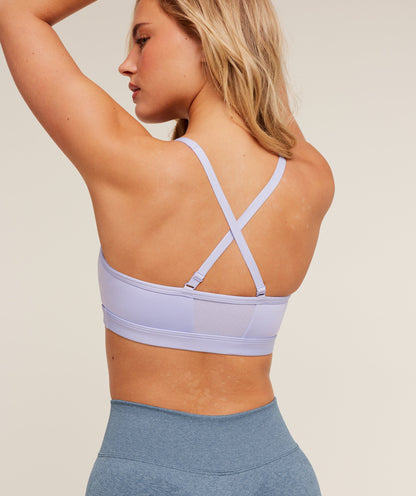 Gymshark Ruched Sports Bra - Warm Lilac