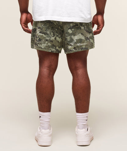 Gymshark Lifting Mesh 5" Shorts - Chalk Green