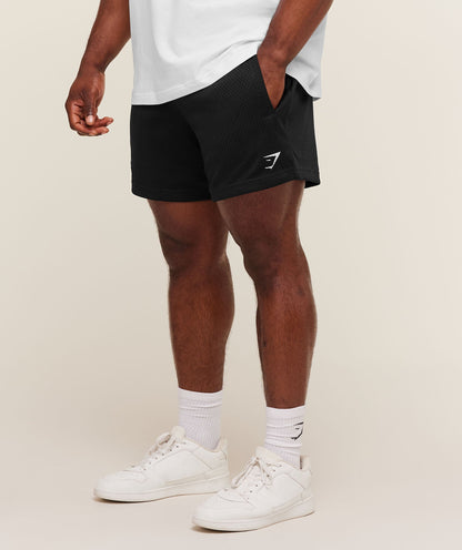 Gymshark Lifting Mesh 5" Shorts - Black