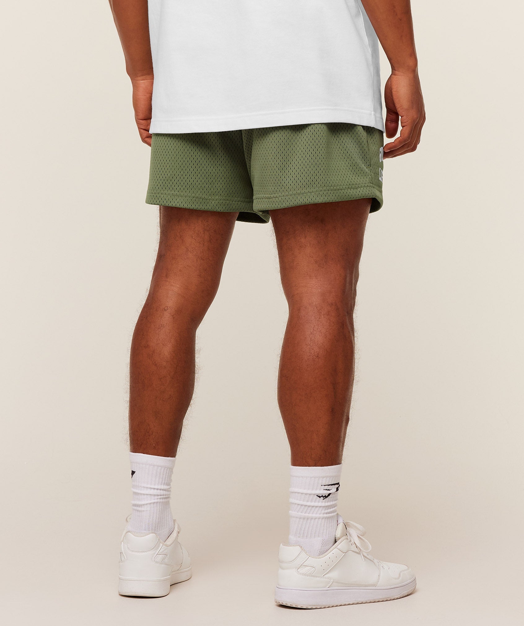 Gymshark Lifting Mesh 5" Shorts - GS Grounded Green