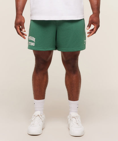 Gymshark Lifting Mesh 5" Shorts - Lift Green