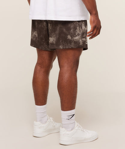 Gymshark Lifting Mesh 5" Shorts - Lifestyle Brown