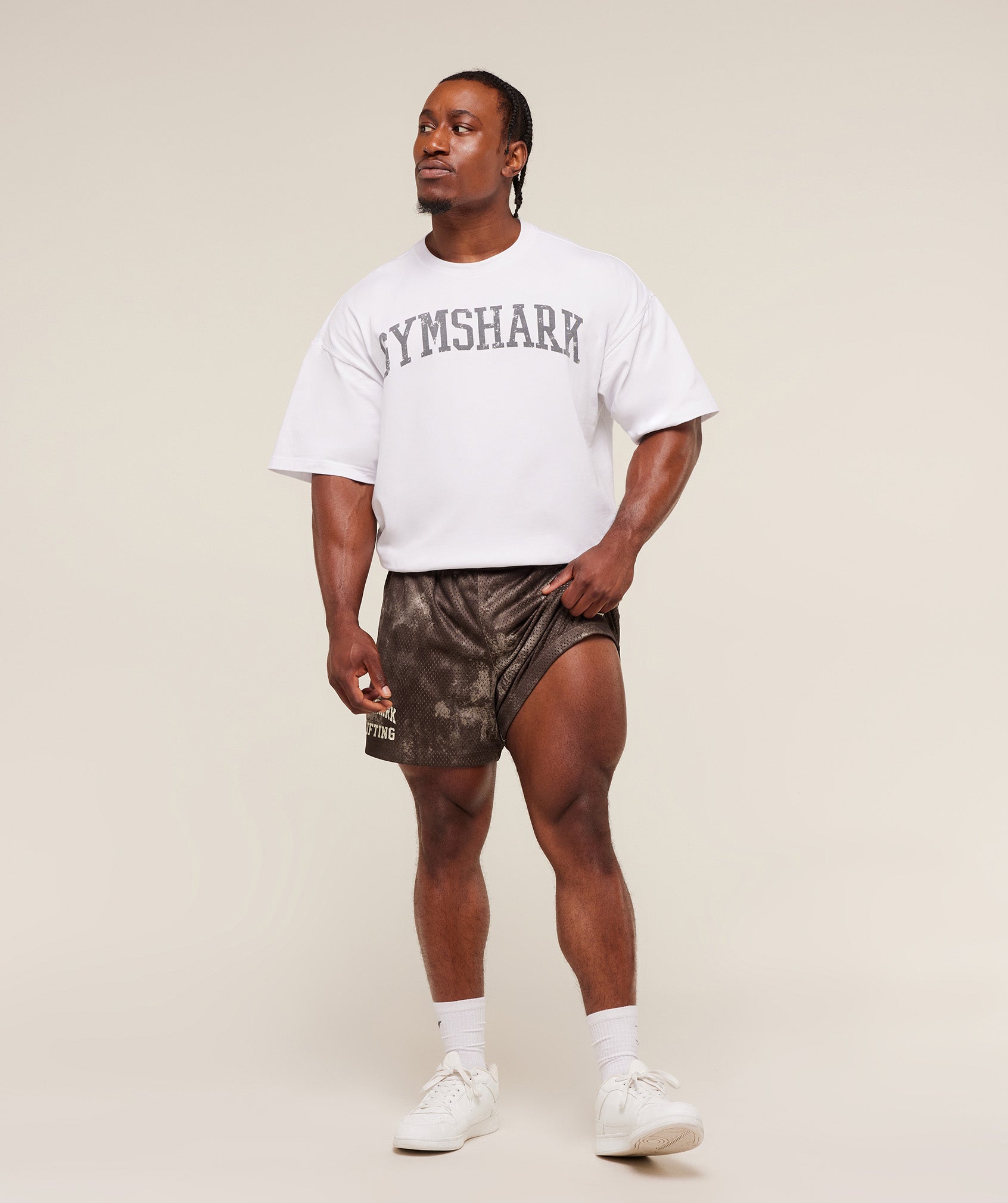 Gymshark Lifting Mesh 5" Shorts - Lifestyle Brown