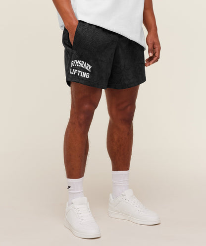 Gymshark Lifting Mesh 5" Shorts - Black/Onyx Grey