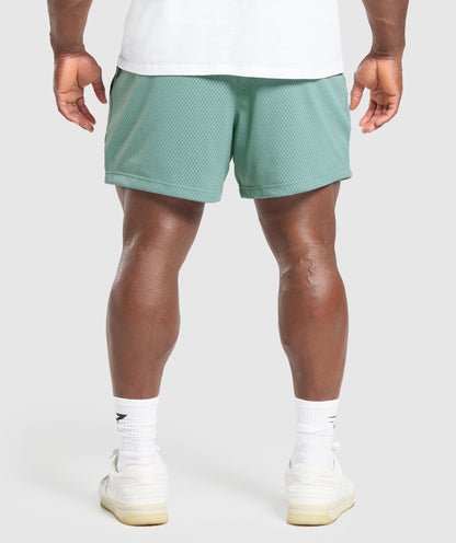 Gymshark Lifting Mesh 5" Shorts - Celeste Blue