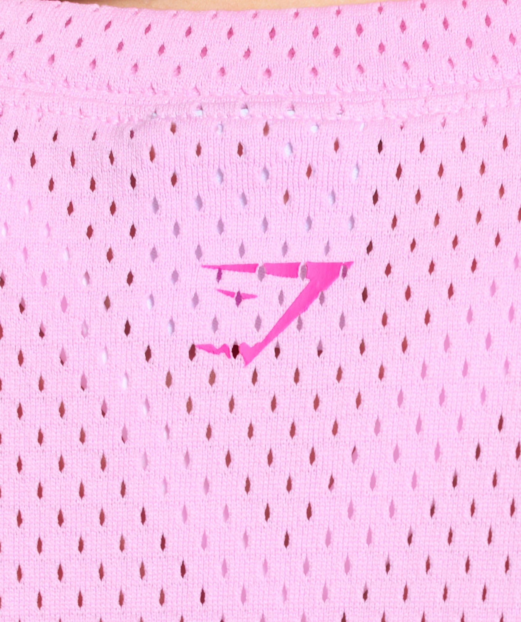 Gymshark Mesh Graphic Crop Top - Sour Pink