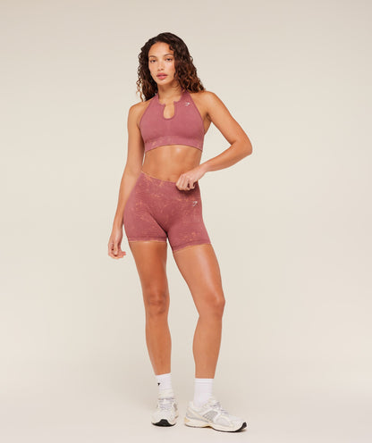 Gymshark Steel Seamless Halter Neck Bra - GS Reset Pink