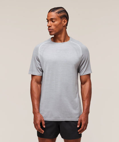 Gymshark Versatile Seamless T-Shirt - Light Grey/Smokey Grey