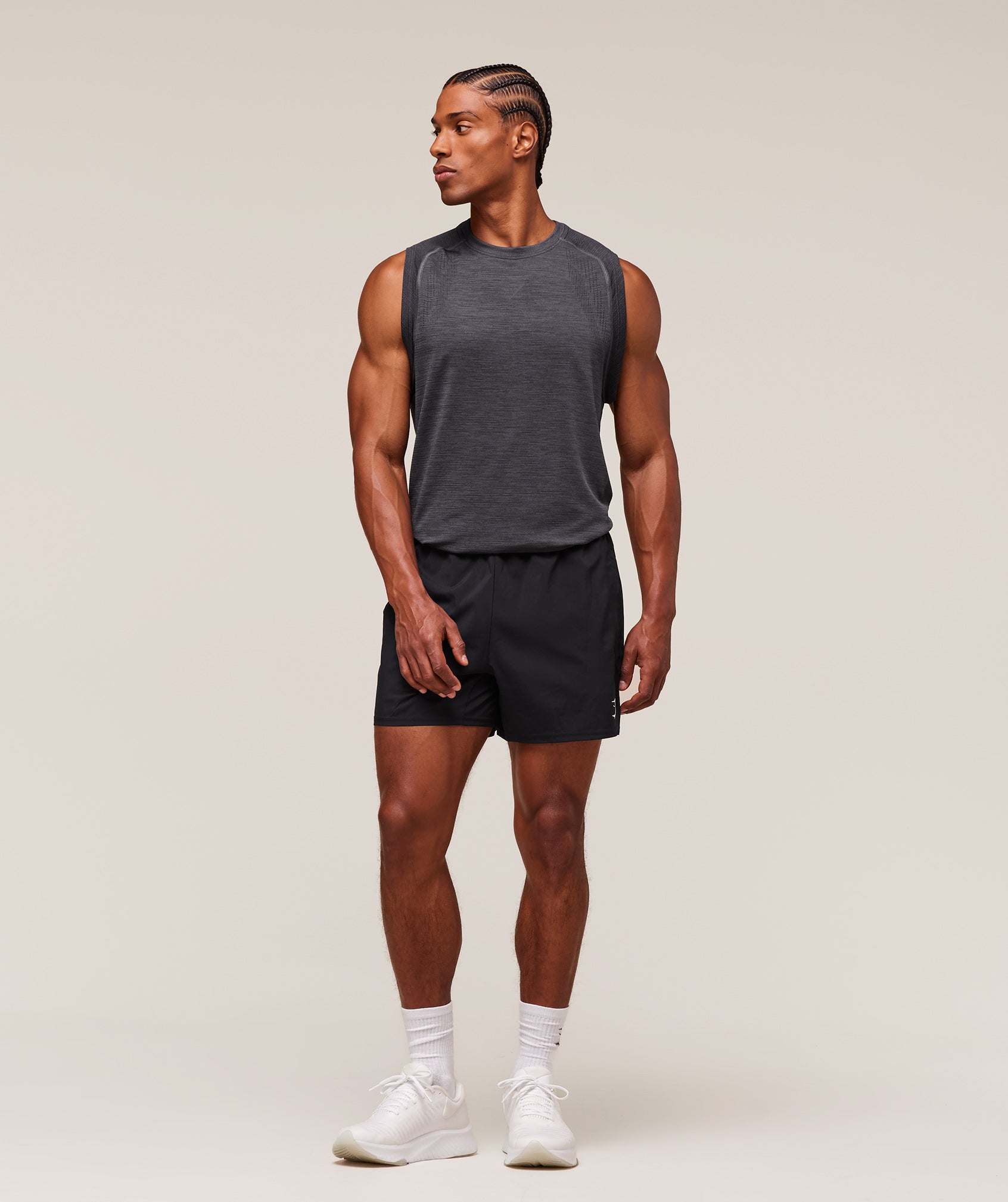 Gymshark Versatile Seamless Tank - Dark Grey/Black