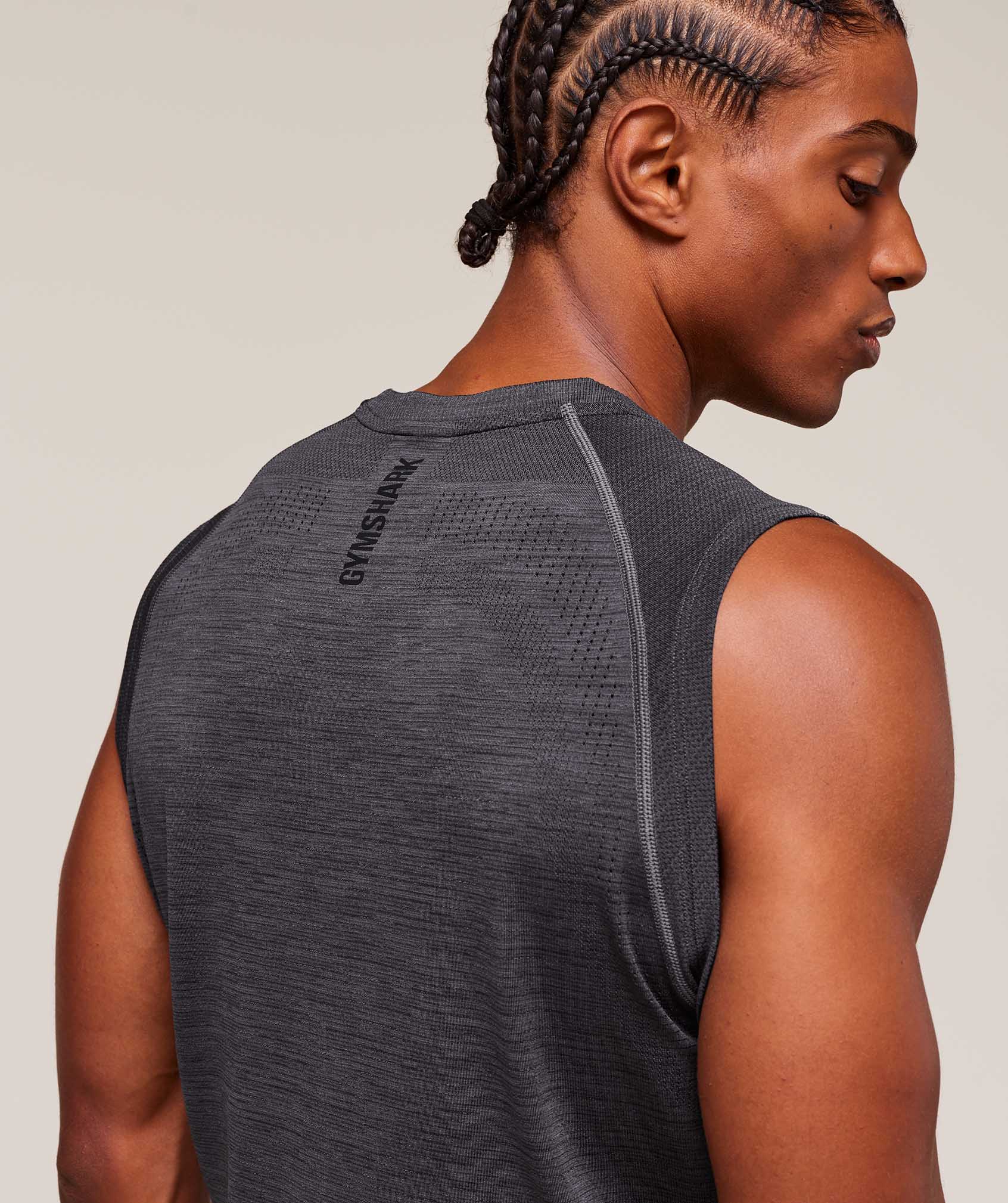 Gymshark Versatile Seamless Tank - Dark Grey/Black