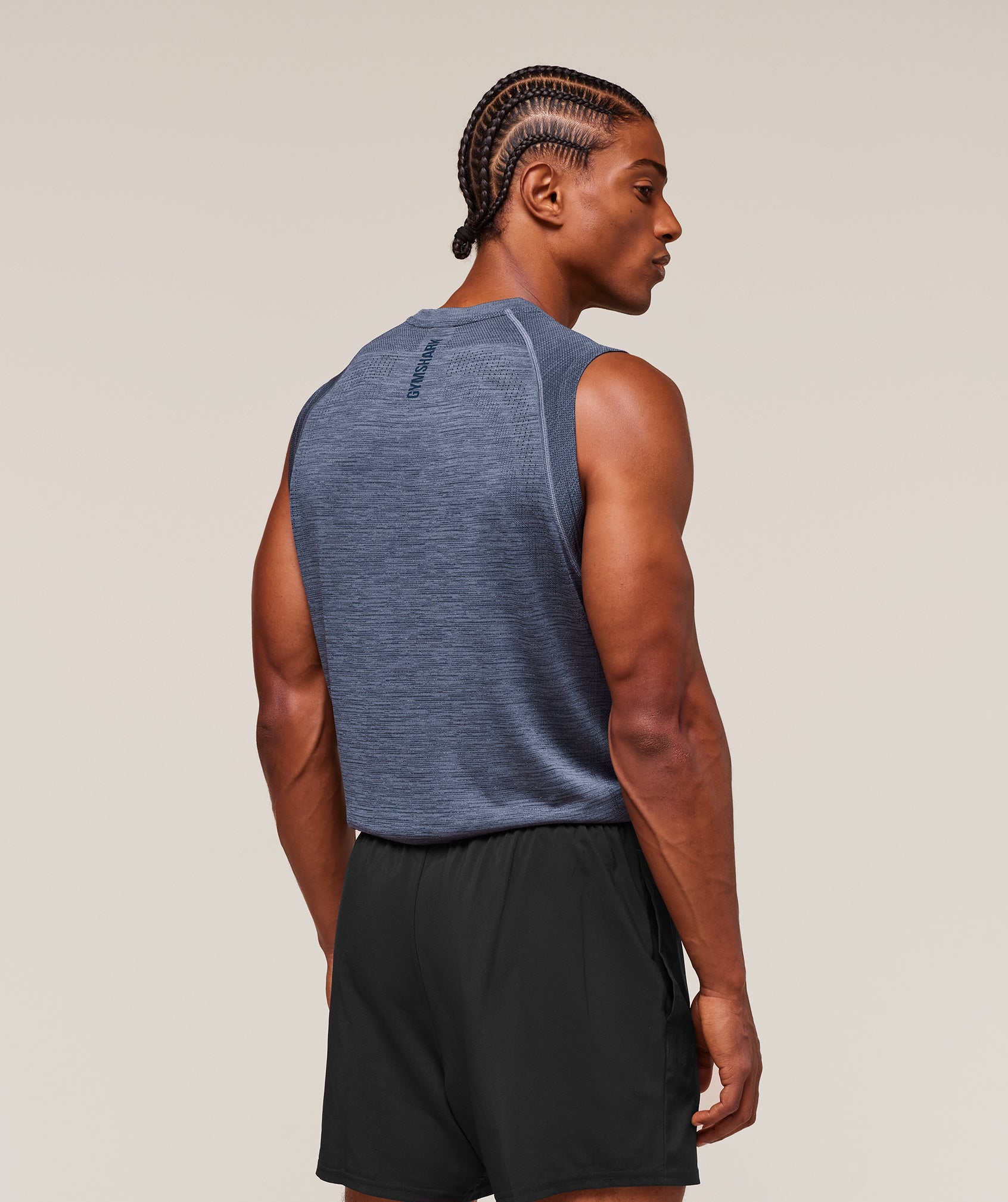 Gymshark Versatile Seamless Tank - Iron Blue/Navy